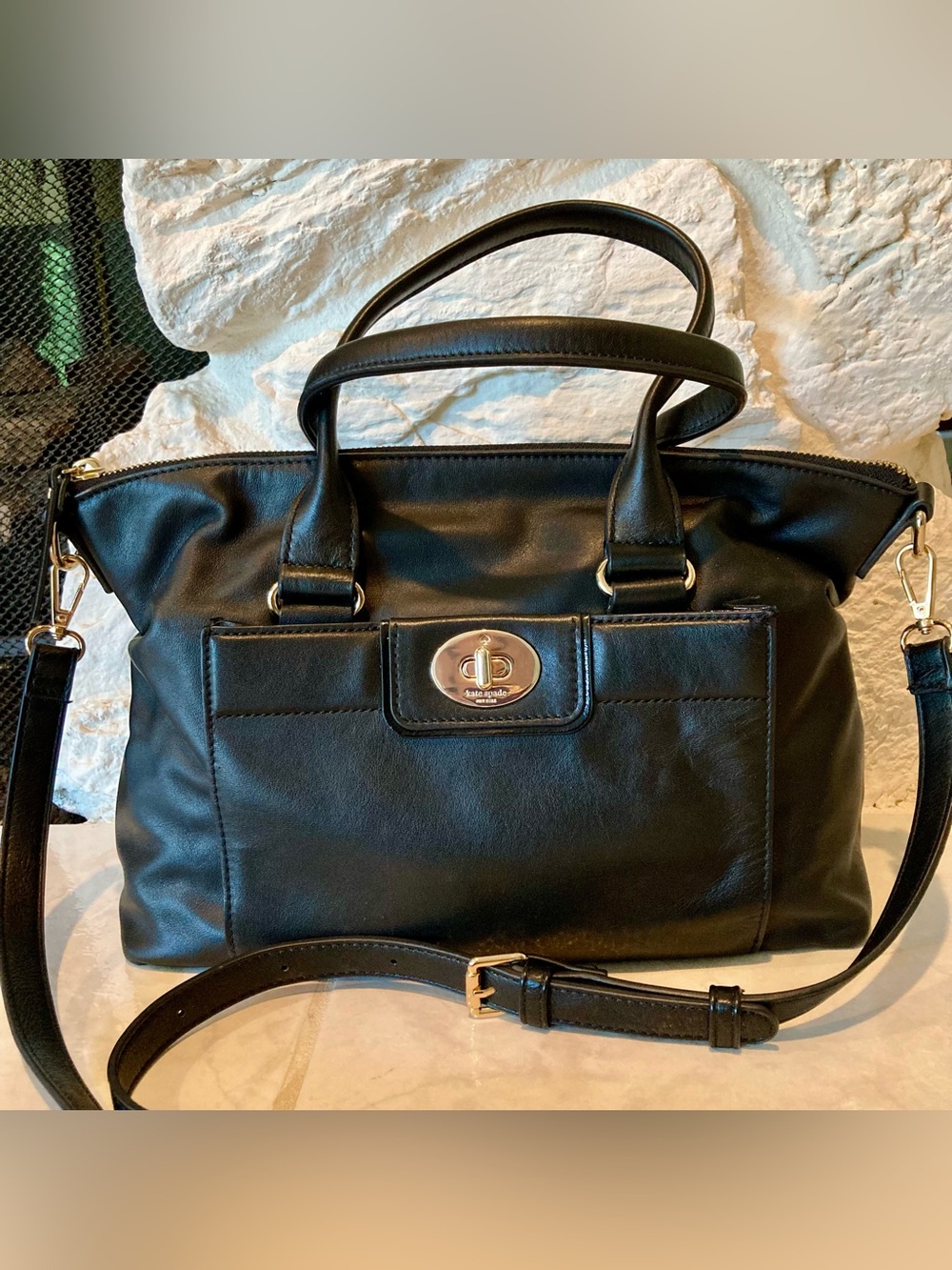 EUC Kate Spade Leather Hampton Road Janie Satchel Bag